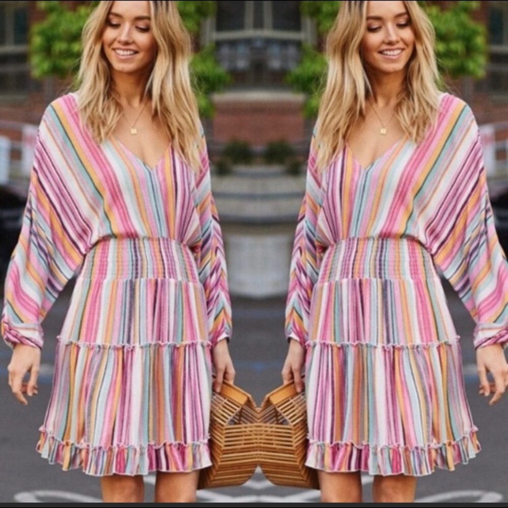 ♥️2 left ♥️Multicolor spring dress